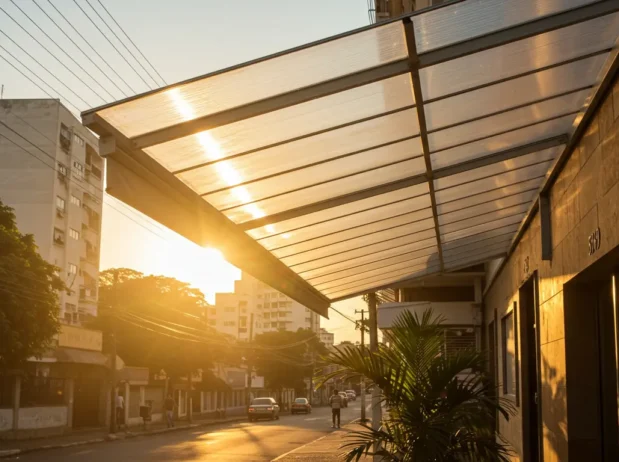 Instalação de Toldo Fixo em Policarbonato na cidade de Campinas, SP